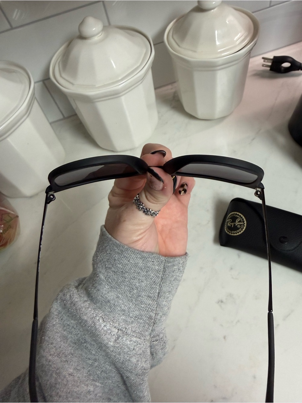 Ray-Ban Women's Erika Black Matte Sunglasses - Picture 7 of 7